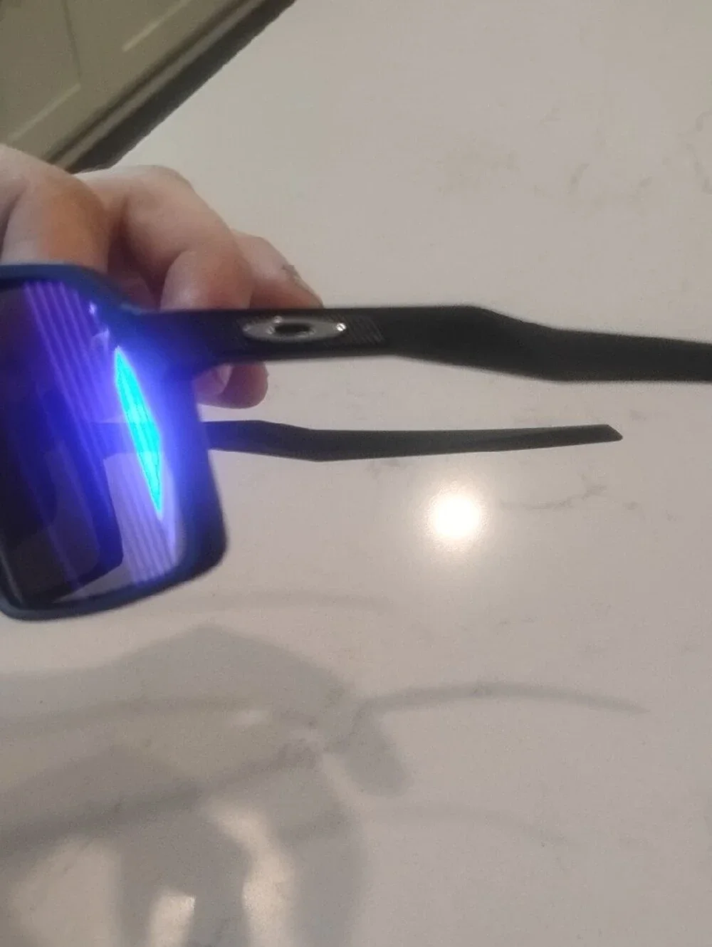 Oakley Sutro Sunglasses with Purple-Blue Mirror Lens